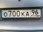 Фото номера О700КА 96